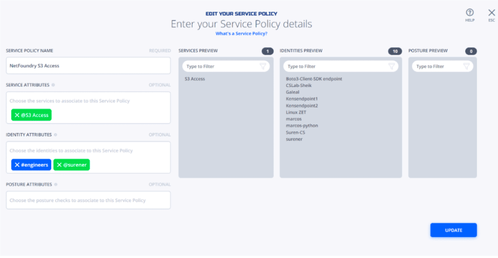 NetFoundry | Create Your Service Policy